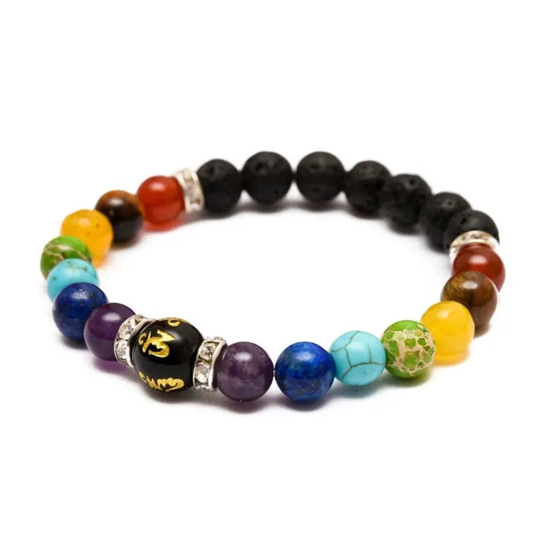 Chakra Bracelet with Meaning Card for Men Women.