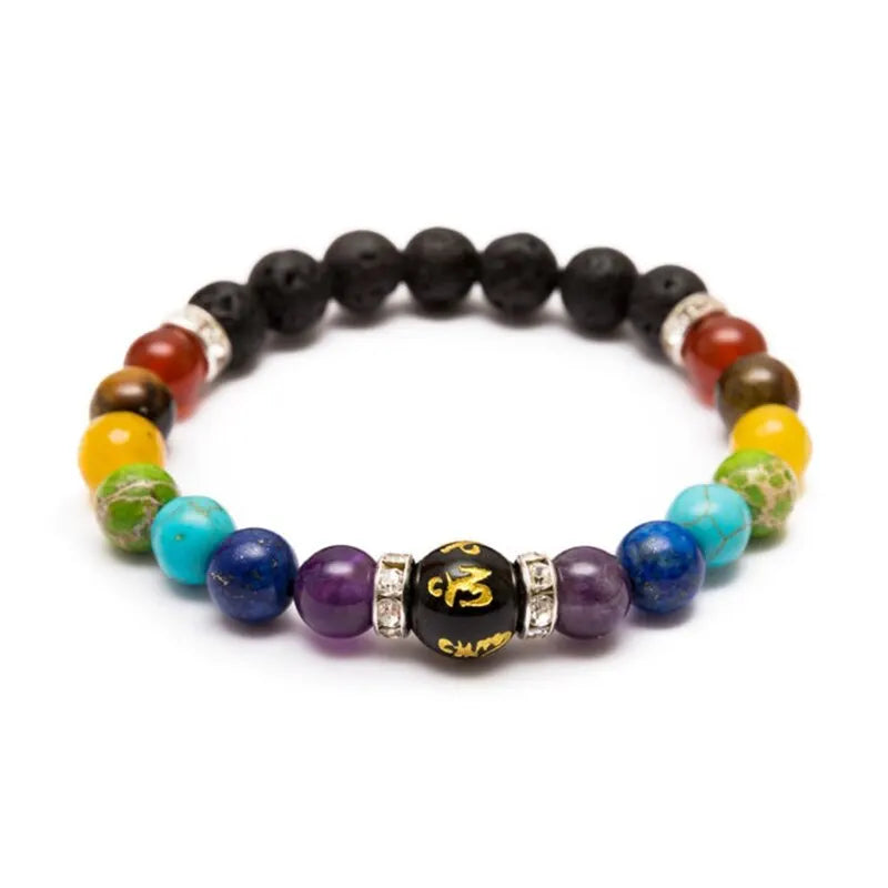 Chakra Bracelet with Meaning Card for Men Women.