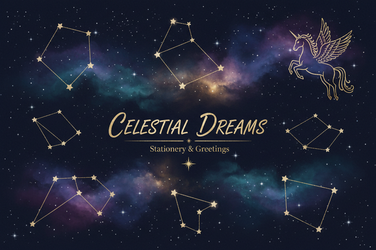 Mystical Constellations Collection Digital Illustration PNG