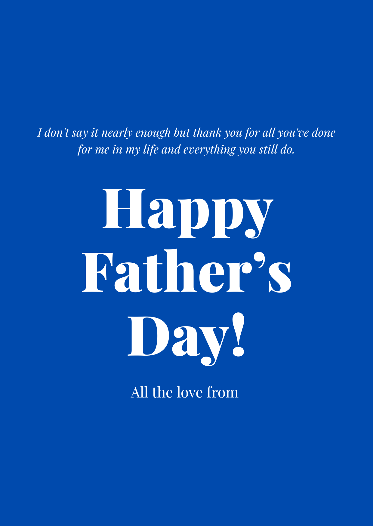 Digital product Father’s Day Card – Folded Greeting Card with Inside Message – Digital Download
