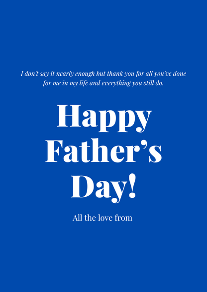Digital product Father’s Day Card – Folded Greeting Card with Inside Message – Digital Download