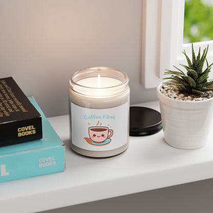 Coffee First – Natural Soy Candle in Glass Jar | Multiple Scents | Perfect Gift for Coffee Lovers