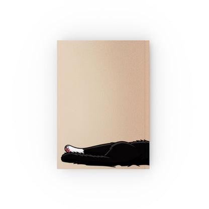 Hard Cover Cat Notebook | Koda Minimalist Journal | A5 Lined Writing Book | Cute Cat Stationery