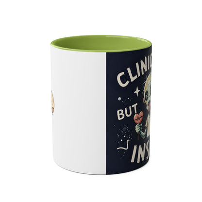 Dead Inside Mug | Funny Zombie Coffee Cup | Low Battery Brain Design