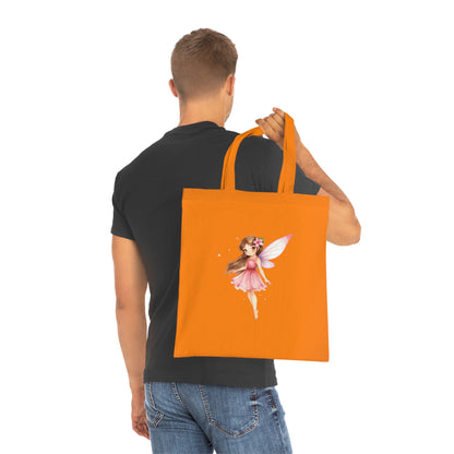 Fairy Tote Bag — Pink Flower Fairy Cotton Tote for Kids & Gift