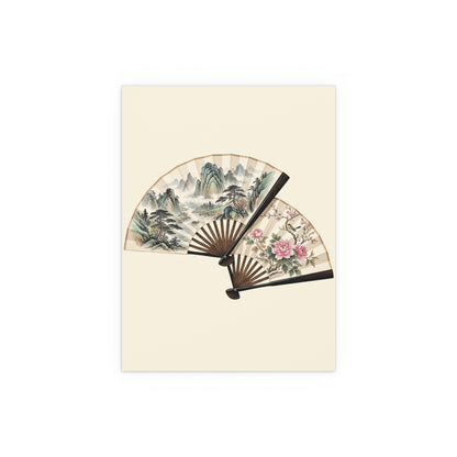Chinese Art Fans | Oriental Floral & Landscape Wall Print