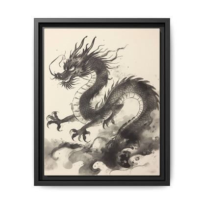 Framed Chinese Dragon | Ink Art Print | Oriental Wall Decor