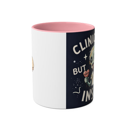 Dead Inside Mug | Funny Zombie Coffee Cup | Low Battery Brain Design