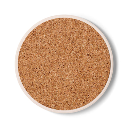 Soft Girl Energy Ceramic Coaster | Floral Peony Drink Mat