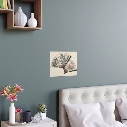 Chinese Art Fans | Oriental Floral & Landscape Wall Print