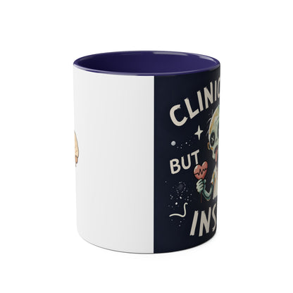 Dead Inside Mug | Funny Zombie Coffee Cup | Low Battery Brain Design