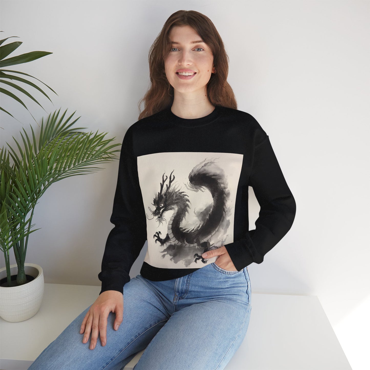 Dragon Ink Art Hoodie – Japanese Style Streetwear Sweatshirt | Unisex Black Hoodie