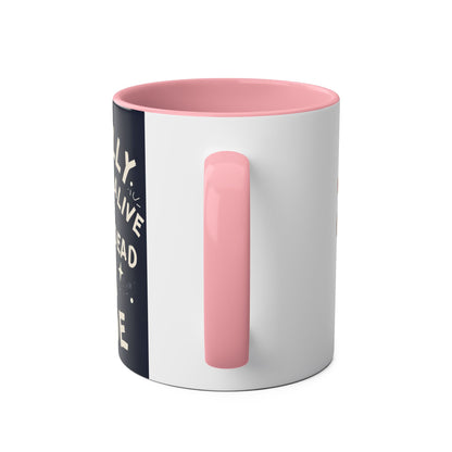 Dead Inside Mug | Funny Zombie Coffee Cup | Low Battery Brain Design