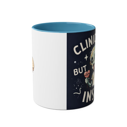 Dead Inside Mug | Funny Zombie Coffee Cup | Low Battery Brain Design