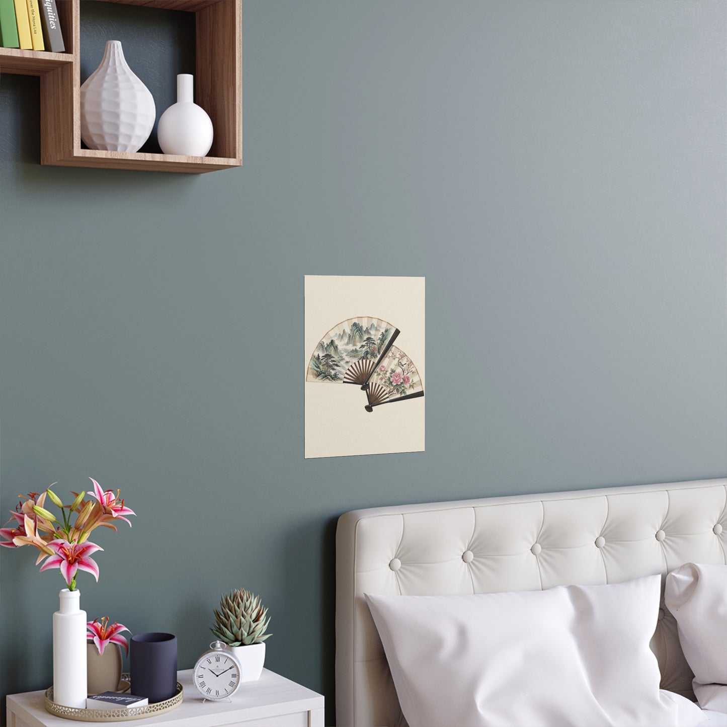 Chinese Art Fans | Oriental Floral & Landscape Wall Print