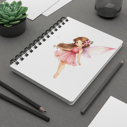 Fairy Notebook | Fantasy Journal | Magical Illustration Spiral Notebook | Writing Gift