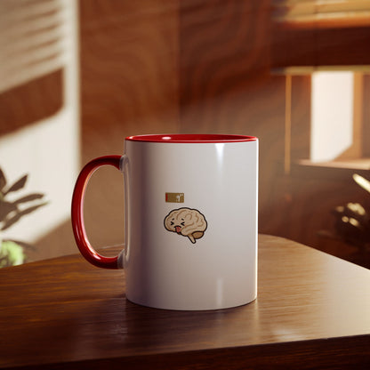 Dead Inside Mug | Funny Zombie Coffee Cup | Low Battery Brain Design