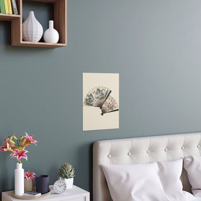 Chinese Art Fans | Oriental Floral & Landscape Wall Print