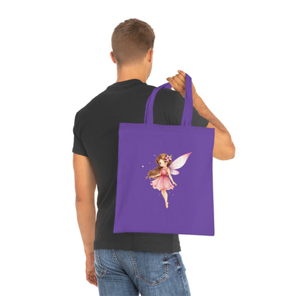 Fairy Tote Bag — Pink Flower Fairy Cotton Tote for Kids & Gift
