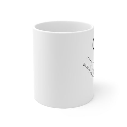 Minimal Line | Illustration Mug | Black Sketch Coffee Tea Ceramic | Eternity | Friendship | Love