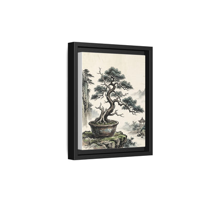 Framed Chinese Bonsai | Ink Art Print | Zen Oriental Wall Decor