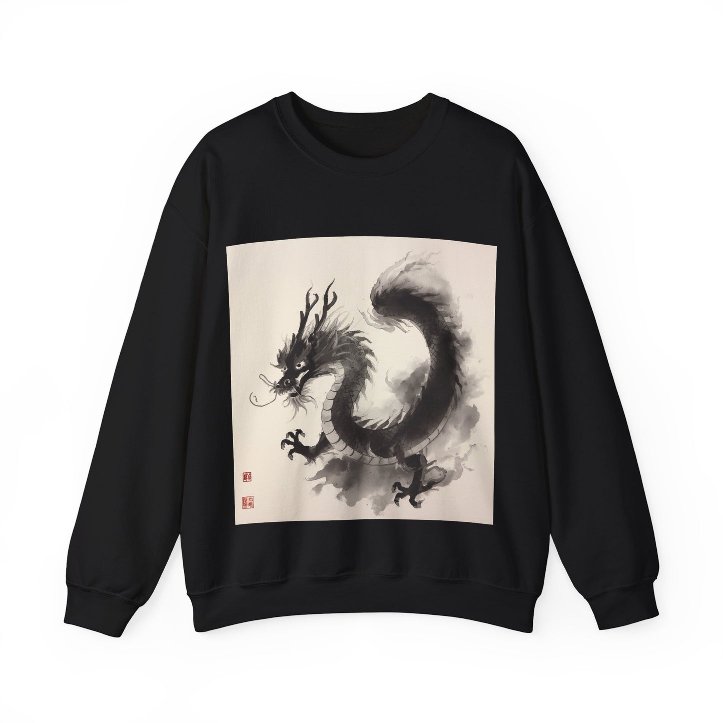 Dragon Ink Art Hoodie – Japanese Style Streetwear Sweatshirt | Unisex Black Hoodie