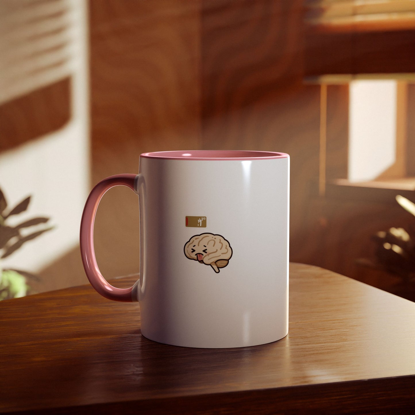 Dead Inside Mug | Funny Zombie Coffee Cup | Low Battery Brain Design