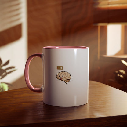 Dead Inside Mug | Funny Zombie Coffee Cup | Low Battery Brain Design