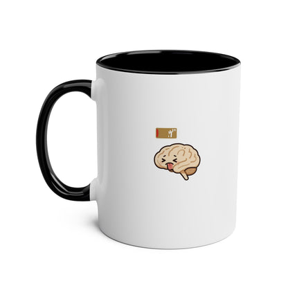 Dead Inside Mug | Funny Zombie Coffee Cup | Low Battery Brain Design