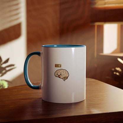 Dead Inside Mug | Funny Zombie Coffee Cup | Low Battery Brain Design