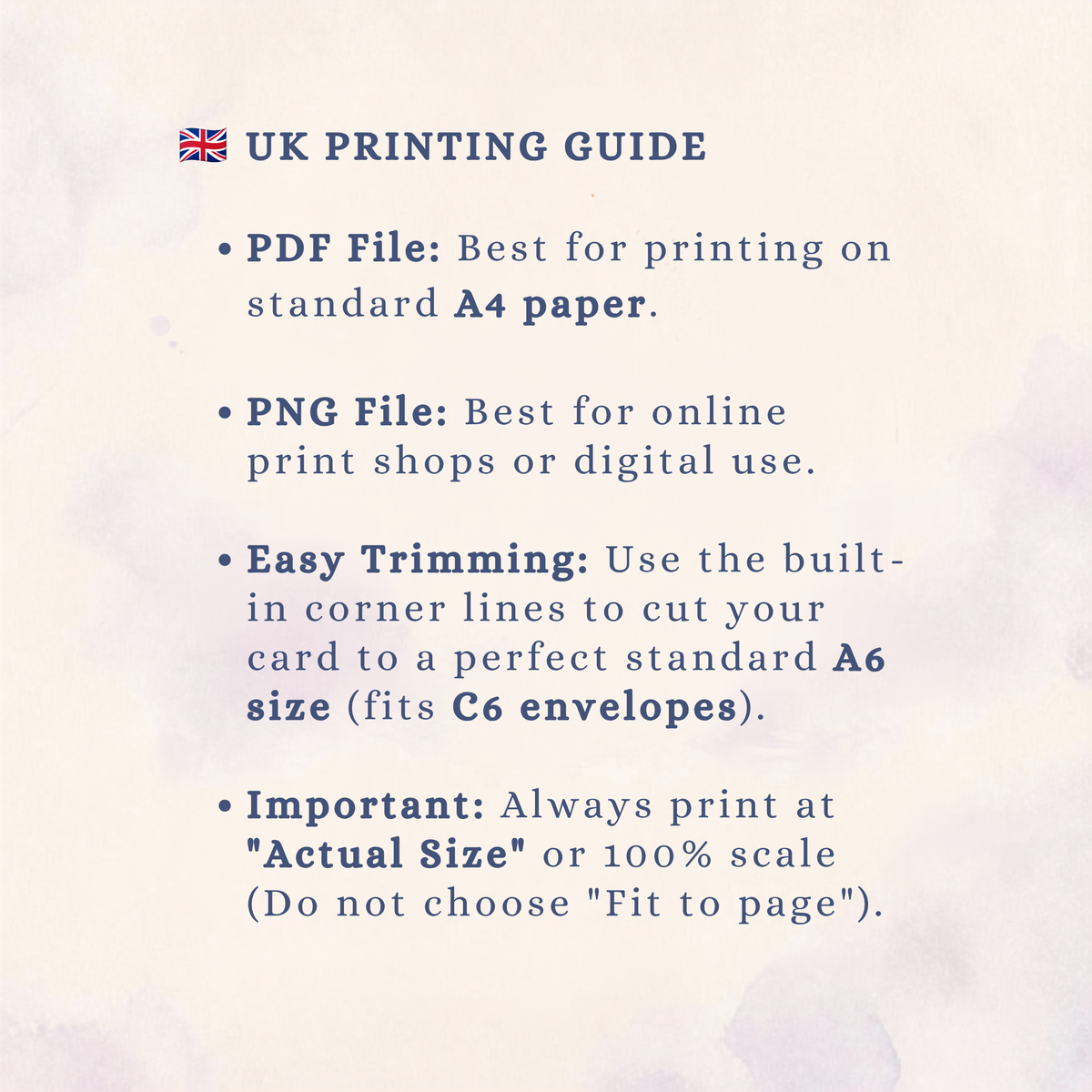 Peace & Joy Luxury Christmas Card – Printable Digital Download (A6/A5)