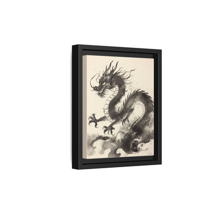Framed Chinese Dragon | Ink Art Print | Oriental Wall Decor