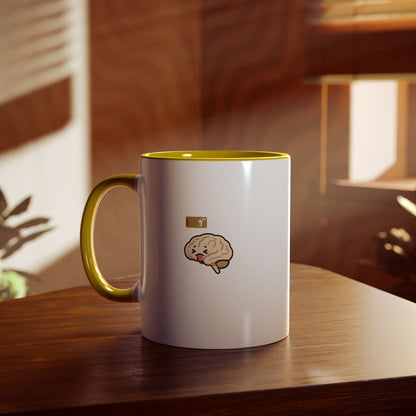 Dead Inside Mug | Funny Zombie Coffee Cup | Low Battery Brain Design