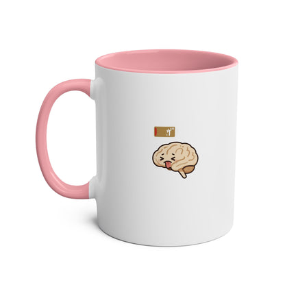 Dead Inside Mug | Funny Zombie Coffee Cup | Low Battery Brain Design