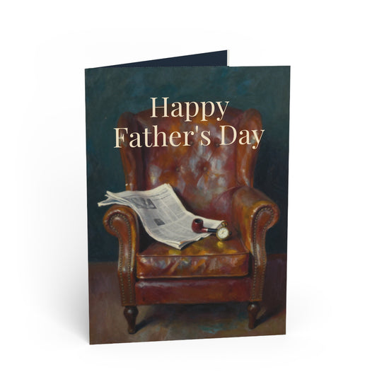 Father's Day Greeting Card — Leather Armchair Design