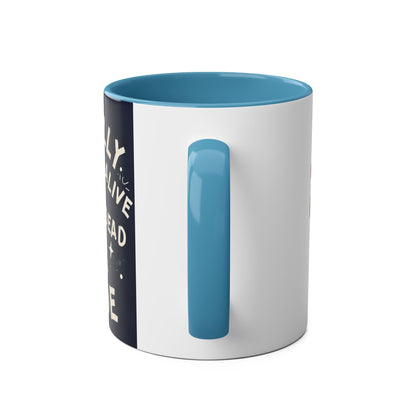 Dead Inside Mug | Funny Zombie Coffee Cup | Low Battery Brain Design