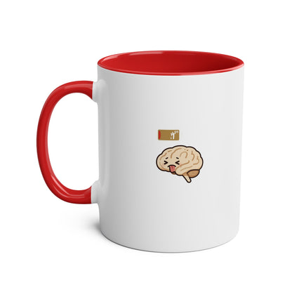 Dead Inside Mug | Funny Zombie Coffee Cup | Low Battery Brain Design