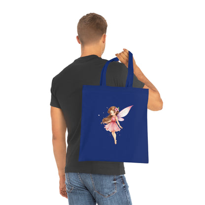 Fairy Tote Bag — Pink Flower Fairy Cotton Tote for Kids & Gift