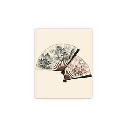 Chinese Art Fans | Oriental Floral & Landscape Wall Print