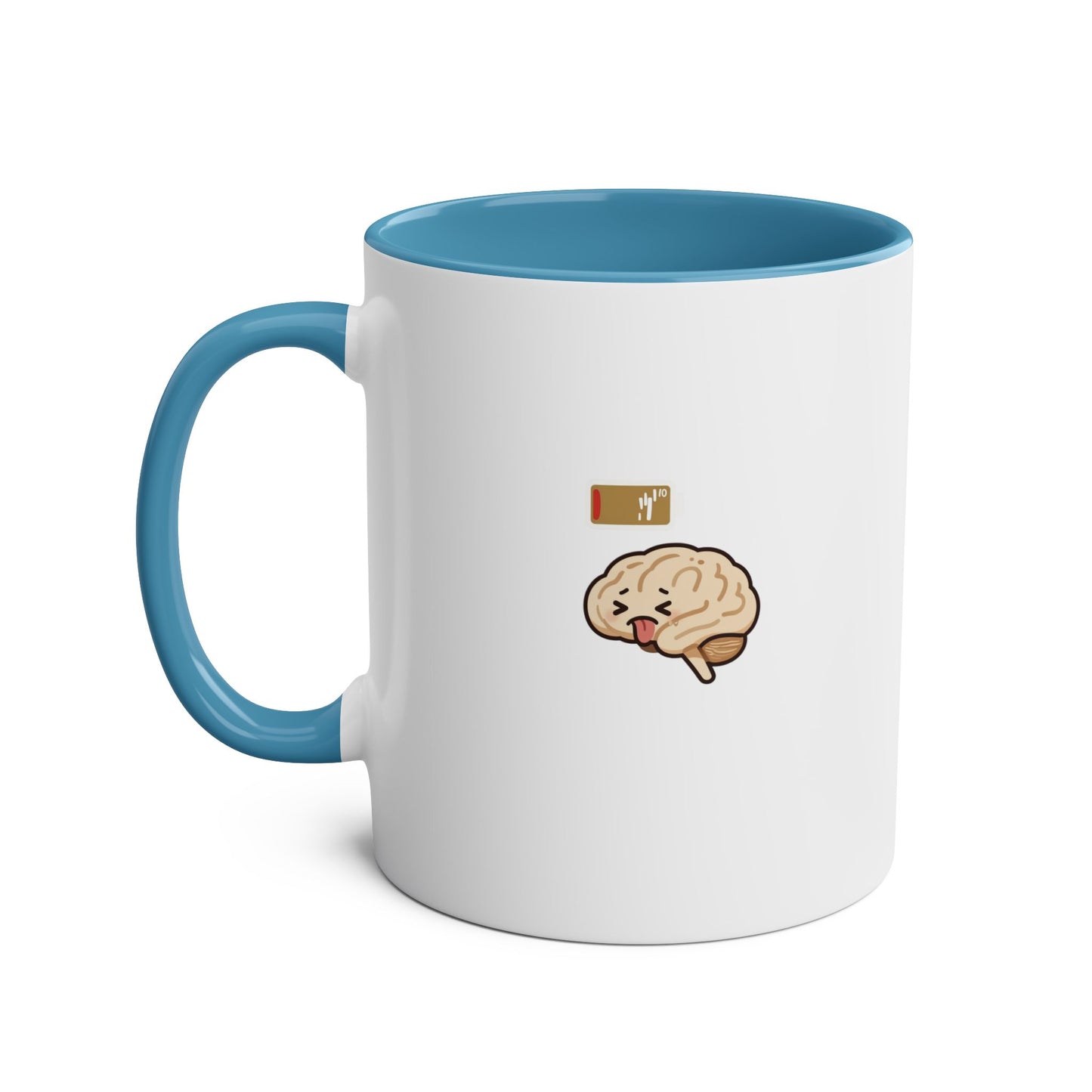 Dead Inside Mug | Funny Zombie Coffee Cup | Low Battery Brain Design