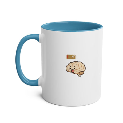 Dead Inside Mug | Funny Zombie Coffee Cup | Low Battery Brain Design