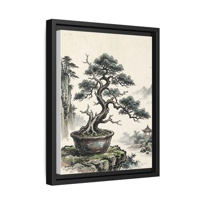 Framed Chinese Bonsai | Ink Art Print | Zen Oriental Wall Decor