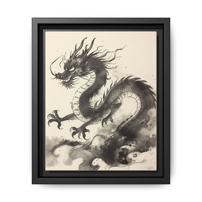 Framed Chinese Dragon | Ink Art Print | Oriental Wall Decor