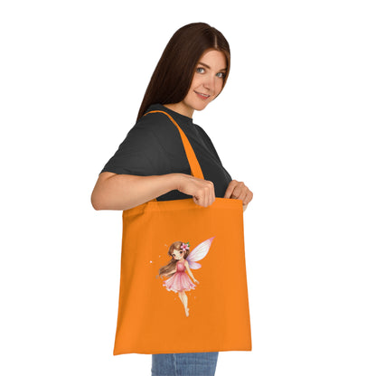Fairy Tote Bag — Pink Flower Fairy Cotton Tote for Kids & Gift