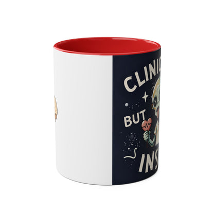 Dead Inside Mug | Funny Zombie Coffee Cup | Low Battery Brain Design