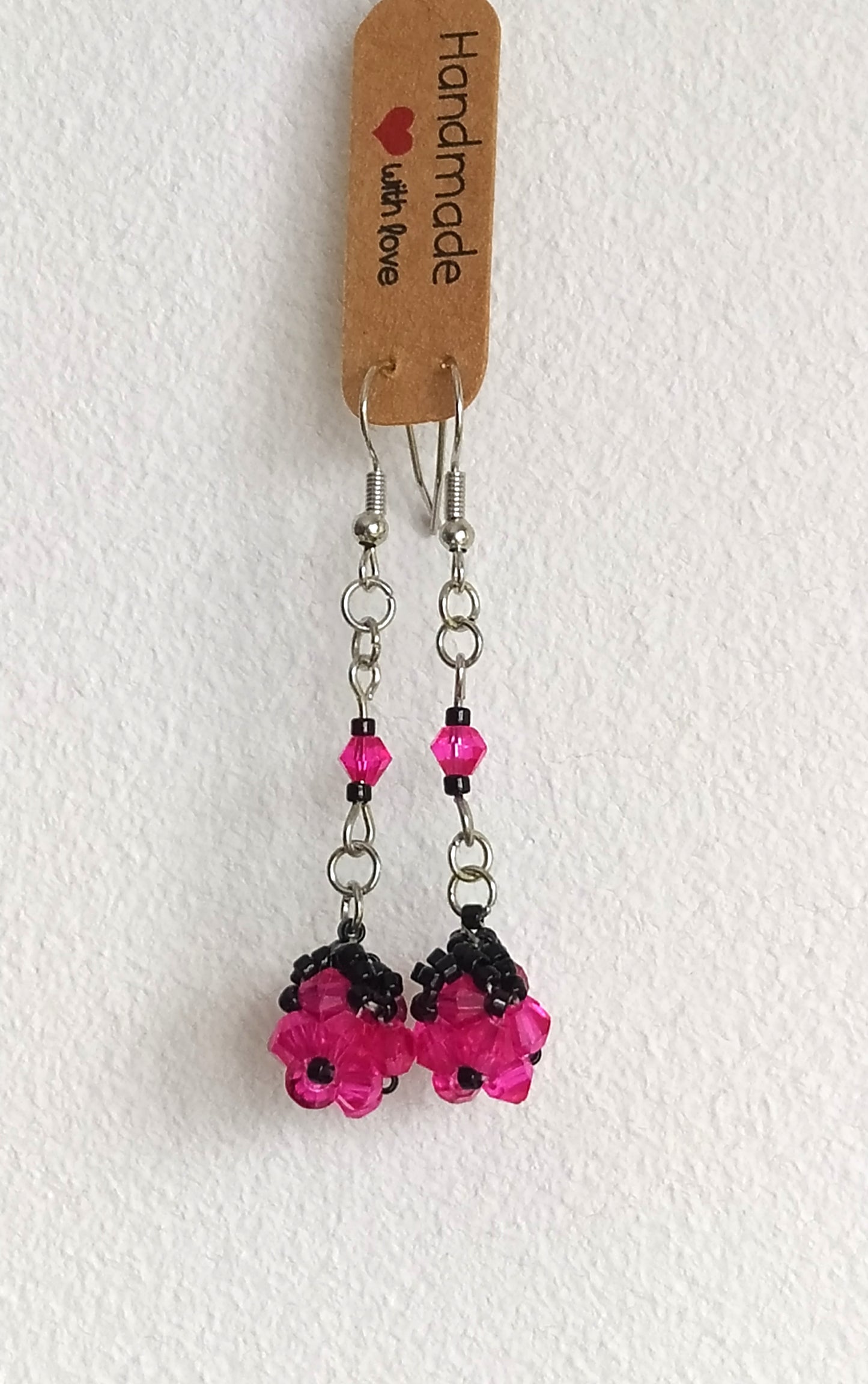 Beautiful earrings with beads. Handmade.