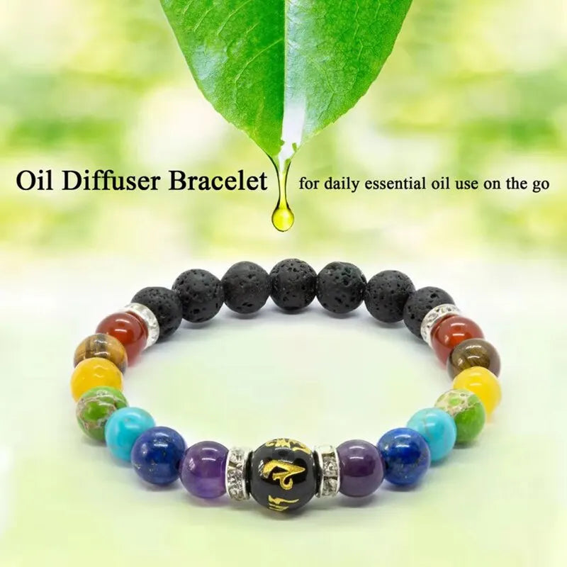 Chakra Bracelet with Meaning Card for Men Women.