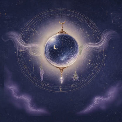 Celestial Moon Art Print | Luxury Mystic Wall Decor | Digital Download PNG
